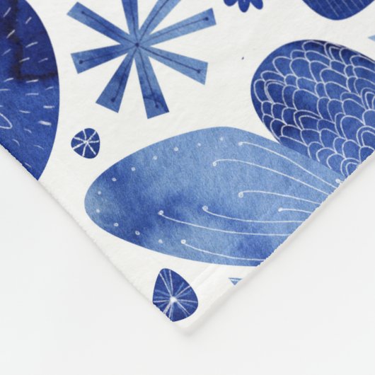 Monogram Waterverf vlinderpatroonpatroon Fleece Deken (Hoek)