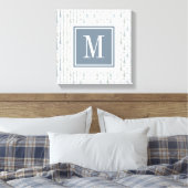 Monogram | Waterverf Wanderlust Arrow Pattern Canvas Afdruk (Insitu (Slaapkamer))