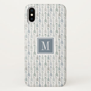 Monogram Waterverf Wanderlust Arrow Pattern iPhone X Hoesje