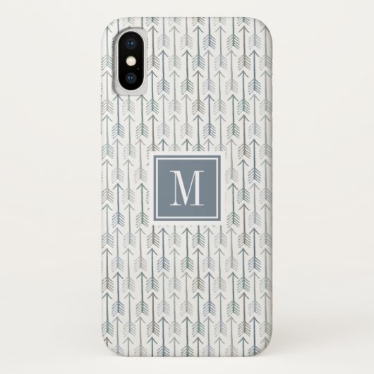 Monogram | Waterverf Wanderlust Arrow Pattern Case-Mate iPhone Case (Achterkant)