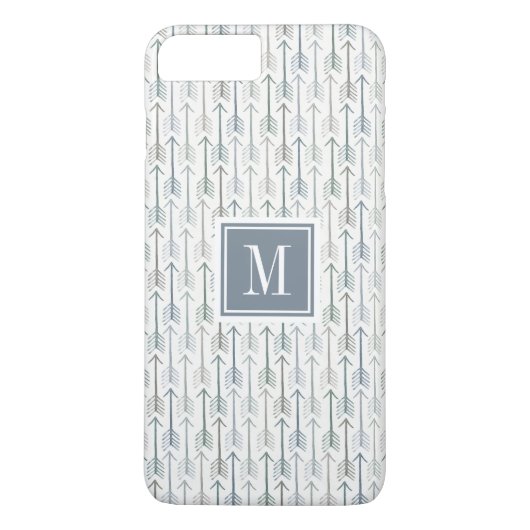 Monogram | Waterverf Wanderlust Arrow Pattern Case-Mate iPhone Case (Achterkant)