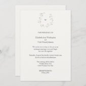 Monogram Waterverf Weddenschap Kaart (Voorkant / Achterkant)