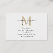 Monogram Waterverf Wildbloemen Visitekaartje (Achterkant)