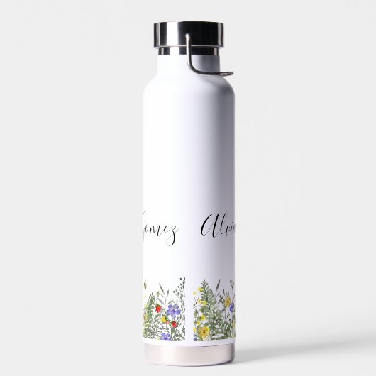 Monogram Waterverf Wilde Bloem Mooie Bloem Water Waterfles (Links)