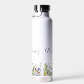 Monogram Waterverf Wilde Bloem Mooie Bloem Water Waterfles (Rechts)