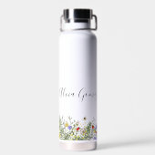 Monogram Waterverf Wilde Bloem Mooie Bloem Water Waterfles (Achterkant)