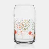 Monogram Waterverf Wilde Bloemen Bloemstuk Botanis Blikvorm Glas (Links)