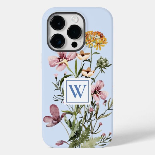 Monogram Waterverf Wildflower Boeket #1 Case-Mate iPhone Case (Achterkant)