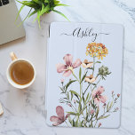 Monogram Waterverf Wildflower Boeket #1 iPad Pro Cover<br><div class="desc">Verhoog je iPad stijl met ons Monogram Wildflower Bouquet Hoesje. Natuur-geïnspireerde bescherming en schoonheid!</div>
