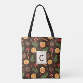 Monogram Waterverf winter botanisch Tote Bag (Achterkant)