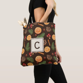 Monogram Waterverf winter botanisch Tote Bag