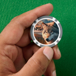 Monogram Waterverf Wolf poker chip