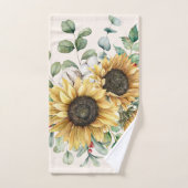 Monogram Waterverf  Zonnebloem Bad Handdoek (Handdoek)