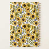 Monogram Waterverf Zonnebloem Custom Persoonlijk Planner (Achterkant)