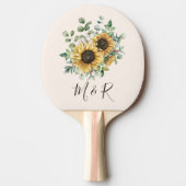 Monogram Waterverf  Zonnebloem Tafeltennisbatje (Voorkant)