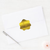 Monogram Wax Seal Bruiloft Stickers (Envelop)