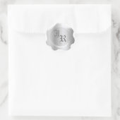 Monogram Wax Seal Bruiloft Stickers (Tas)