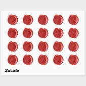Monogram waxzegel - Rood - Boulder ? - Ronde Sticker (Vel)