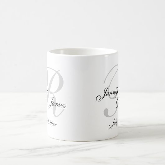Monogram Weddenschap Aangepaste Mok (Center)