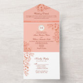 Monogram Weddenschap All In One Uitnodiging (Binnen)