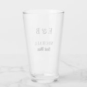 Monogram Weddenschap Beste man Gift Personalized B Glas (Achterkant)