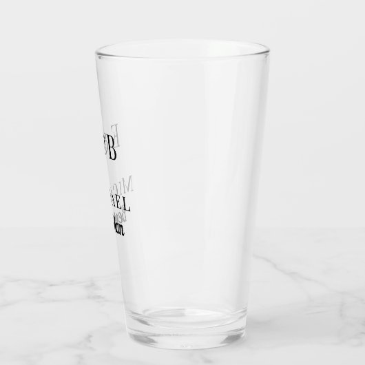 Monogram Weddenschap Beste man Gift Personalized B Glas (Links)
