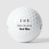 Monogram Weddenschap Beste man Gift Personalized B Golfballen (Voorkant)
