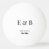 Monogram Weddenschap Beste man Gift Personalized B Pingpongbal (Voorkant)