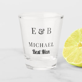 Monogram Weddenschap Beste man Gift Personalized B Shot Glas
