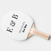 Monogram Weddenschap Beste man Gift Personalized B Tafeltennisbatje (Zijkant)