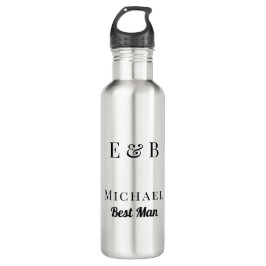 Monogram Weddenschap Beste man Gift Personalized B Waterfles