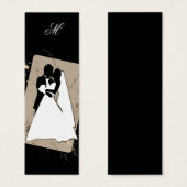 Monogram Weddenschap Bladwijzer Mini Visitekaartjes (Voorkant /achterkant)