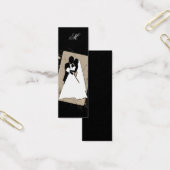 Monogram Weddenschap Bladwijzer Mini Visitekaartjes (Kantoor)