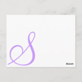 Monogram Weddenschap Briefkaart (Achterkant)