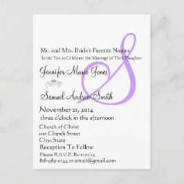 Monogram Weddenschap Briefkaart