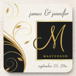 Monogram Weddenschap Gift Cork Onderzetters - hede