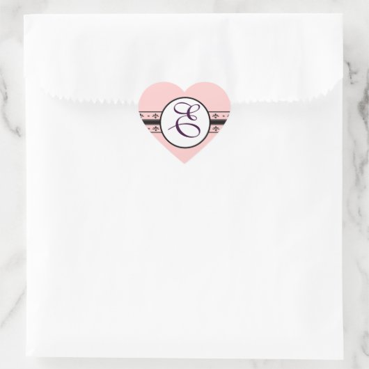 Monogram Weddenschap  Grenzen Hart Sticker (Tas)