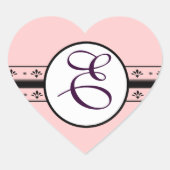 Monogram Weddenschap  Grenzen Hart Sticker (Voorkant)