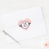 Monogram Weddenschap  Grenzen Hart Sticker (Envelop)