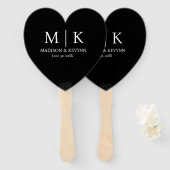 Monogram Weddenschap Handwaaier (Voorkant en achterkant)