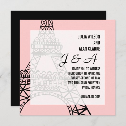 Monogram Weddenschap Kaart (Voorkant / Achterkant)