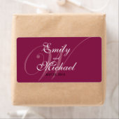 Monogram Weddenschap Labels - Burgundy (Insitu)
