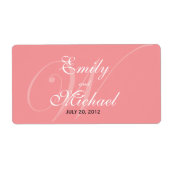 Monogram Weddenschap Labels - Grapefruit (Voorkant)
