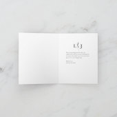 Monogram Weddenschap met fotoscript Bedankkaart (Binnen)