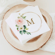 Monogram Weddenschap Napkin Cocktail Napkin