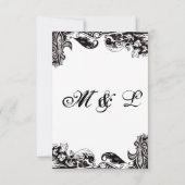 Monogram Weddenschap RSVP-kaart met RSVP Kaartje (Achterkant)