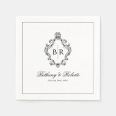 Monogram Weddenschap Servet (Voorkant)