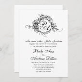 Monogram Weddenschap Uitnodiging