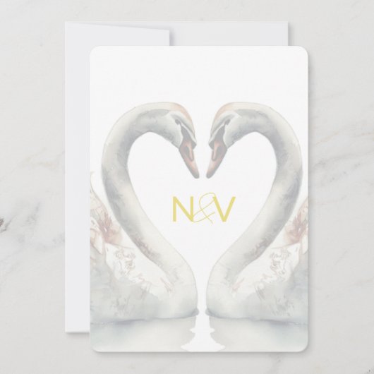 Monogram Weddenschap Uitnodiging (Voorkant)