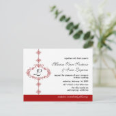 Monogram Weddenschap Uitnodiging (Staand voorkant)